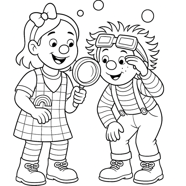 Der kleine Clown und seine Freunde: Ein kunterbuntes Malbuch für Kinder voller Fantasie, Freundschaft und Lebensfreude