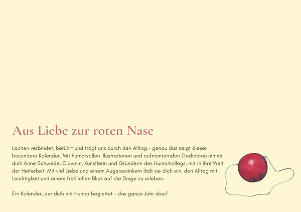 Kalender: "Humor für alle Jahre -Aus Liebe zur roten Nase"